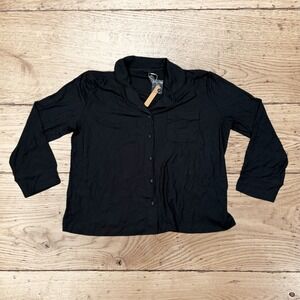 NWT Skims Soft Lounge Rib Sleep Set top only Onyx AP-SET-0600 Womens XL